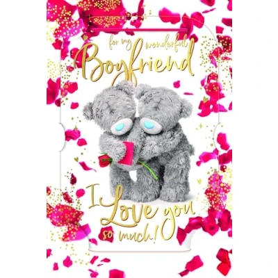 Image of Me To You Tatty Teddy Wonderful Boyfriend 3D Keepsake Birthday Greeting Card 6x6ins Official Collection