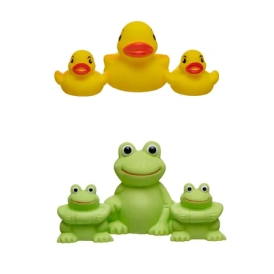 Image of Vital Baby Splash Ducks or Frogs Bath Animals, Fun Water Squirters for Bathtime, Color Learning &amp; Imaginative Play, BPA Free