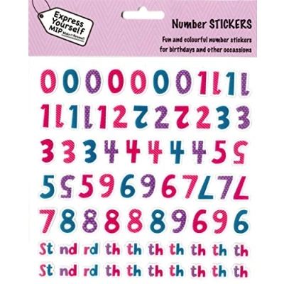 Image of Express Yourself Pastel Numbers Sticker Sheet