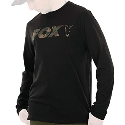 Image of Fox Black/Camo Raglan Long Sleeve T Shirt: S
