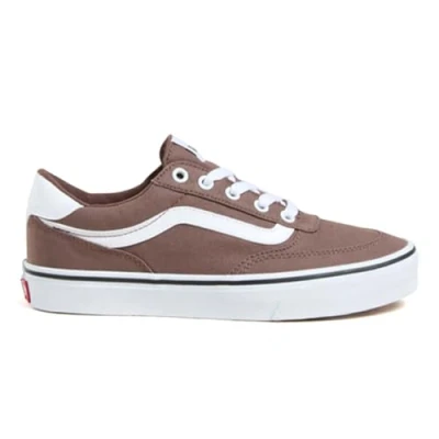 Image of Vans Women&#039;s Brooklyn Ls Sneaker, Canvas Deep Taupe, 8 UK