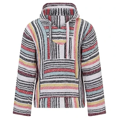 Image of Purity Style Mexican Baja Hoodie, Jerga Hooded Jumper Festival Stripe Medium