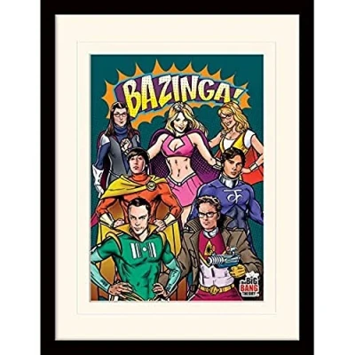 Image of iPosters The Big Bang Theory (Superheroes 30x40 cm Mounted &amp; Framed
