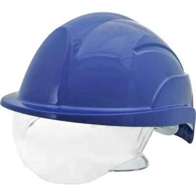 Image of Vision Plus Safety Helmet With Integrated Visor Blue