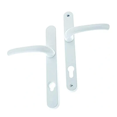 Image of Yale P YSHMK3LL WH MK3 Security Door Handle, White Finish, High Security, 92mm centre, 215mm fixing holes distance, Built in Cylinder Guard