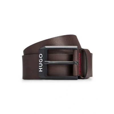 Image of HUGO Gelio B SZ Belt, Men&#039;s, Size: 32, Dark brown two
