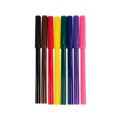 Image of The Home Fusion Company 8 x Felt Tip Art Craft Children&#039;s Kids Fibre Pens Assorted Colours Pack Crafts