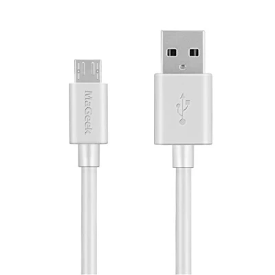 Image of MaGeek® 10ft / 3.0m Premium Extra Long Micro USB to Cable High Speed 2.0 A Male B for Samsung, HTC, Sony, Motorola, LG, Google, Nokia and More (White)
