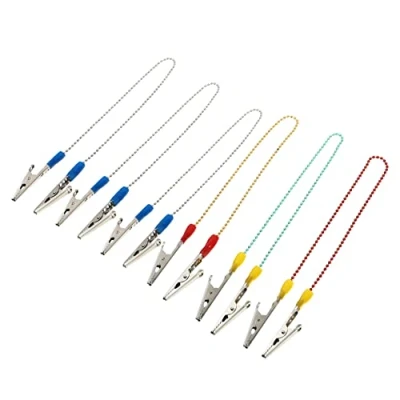 Image of WINOMO Napkin Clip Chain Bib Holder Random Color 6 Pieces