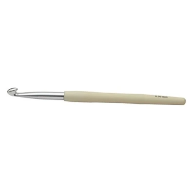 Image of KnitPro 6.5 mm Waves Aluminium Crochet Hook, Ivory