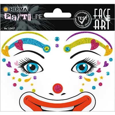 Image of HERMA 15427 Face Art Sticker, Clown Lotta, Single
