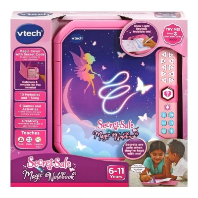 Image of VTech Secret Safe Magic Notebook, Interactive Kids Journal, Diary with Password Protection, Toy Notebook UV Light, Ages 6, 7, 8, 9+ Year Olds, English Version
