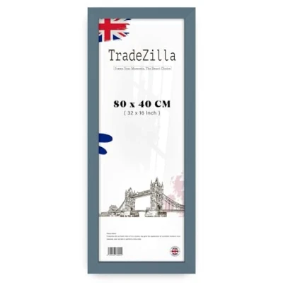 Image of TradeZilla Stunning Panaramic Picture/Poster Frame (80 x 40 CM) MDF Eton Wood Hang Portrait/Landscape For Wall Gallery 32 16 Inch [ Dark Grey ]