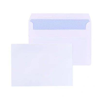 Image of GP Globe Packaging 250 x C6 A6 White Plain Self Seal Paper Envelopes (Size: 162x114mm) Printer Safe &amp; Fully Opaque Security Business Mailing for Office Home Use