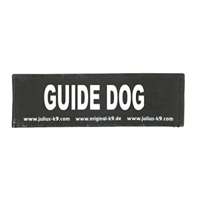 Image of Interchangeable Patches, 1 pair, GUIDE DOG, Size: Small, Black