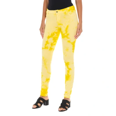 Image of Met Womens Trousers X Jessica Yellow Cotton Size 24 (Waist)