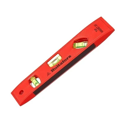 Image of Torpedo Spirit Level 20 cm I Hultafors Magnetic with 3 vials 45/ 90/ 180 Made in EU Ultra Robust for a Variety of Measurements 401853