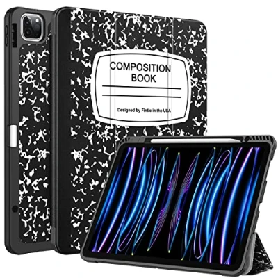 Image of Fintie Case for iPad Pro 12.9 inch 6th Generation 2022, [Built in Pencil Holder] Slim Soft TPU Protective Cover with Auto Wake/Sleep, Also Fit 12.9&quot; 5th &amp; 4th 3rd Gen, Composition Book