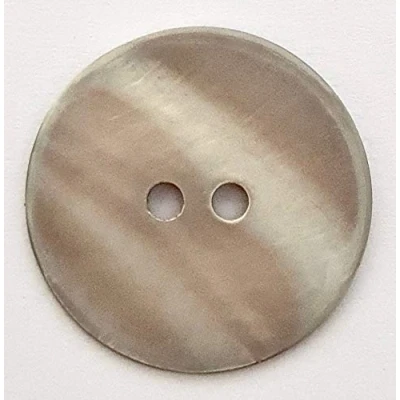Image of Lüna Buttons, Genuine Mother of Pearl, Antique Silver Grey (28 mm, Pack 12)
