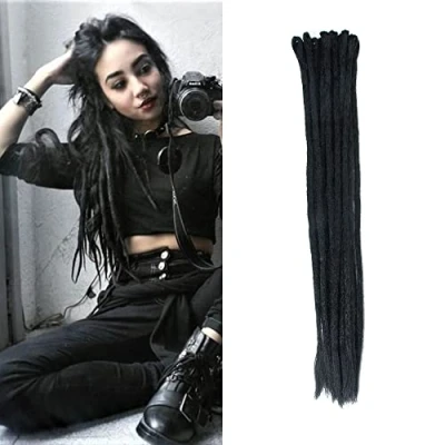 Image of Dsoar Dreadlocks Extension Braids Hair Extensions Synthetic Braiding 12 Strands 20 Inch for Men/Women Full Head Hippie