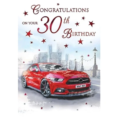 Image of Regal Publishing Traditional Milestone Age Birthday Card 30 Male 9 x 6 inches Piccadilly Greetings