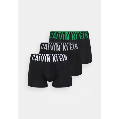 Image of Calvin Klein Underwear Trunk Intense Power 3 PACK Pants, Men&#039;s, Size: Small, Misty grey/white/blossom green