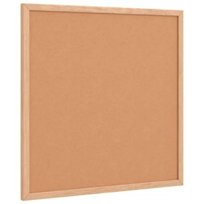 Image of vidaXL Cork Board Natural 40x40 cm Self Healing Surface, Solid Pine Frame, Easy Vertical/Horizontal Installation, Ideal for Home/Office/Classroom Organization