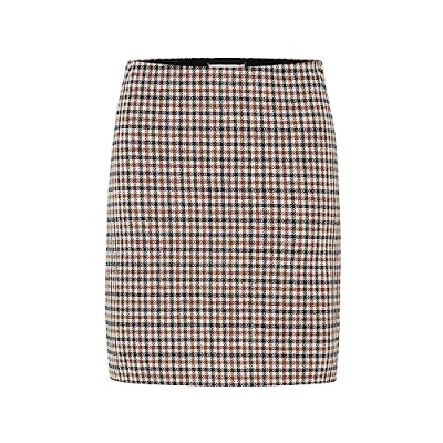 Image of Part Two Women&#039;s Mini Skirt High Pockets Elastic Waist Pencil Silhouette, Brown Check, XL