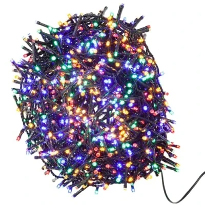 Image of VFM Christmas Lights 1000 LED 25m Xmas Tree Fairy Festive Bright String Wedding Lighting Indoor &amp; Outdoor Mains Operated Multi Function Control Coloured