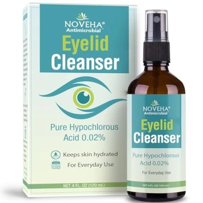 Image of Eyelid and Lash Cleanser Fast Acting Soothing Formula, Effective Relief from Irritation, Dry Eyes, Styes Blepharitis, 0.02% Pure Gentle Hypochlorous Acid Spray, 120mL (4 oz)