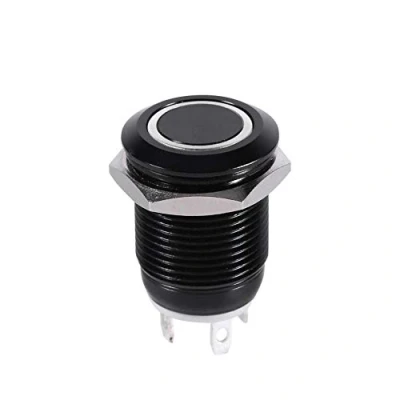 Image of 12mm Momentary Push Button switch 12v LED Light Car Metal On Off Latching(White Light)vandal proof 3v