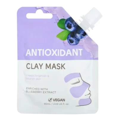 Image of Citystores® Clay Mud Mask Antioxidant Enriched with Blueberry Extract for Glowing Skin, 60ml
