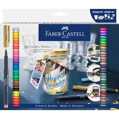 Image of Faber Castell Creative Studio Watercolours In Pans, Multicoloured, Set Of 12, For Art, Craft, Drawing, Sketching, Home, School, University, Colouring