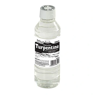 Image of West Genuine Turpentine, Clear, 500ml, For Cleaning Tools, Paintbrushes, Thin Paint, Paints, Coatings, Waxes, Varnishes, Degreasing