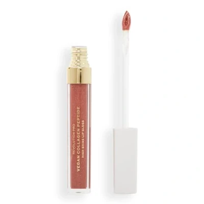 Image of Revolution Pro Vegan Collagen Peptide High Shine Lip Gloss, Nourish, Plump &amp; Hydrate Lips With Hyaluronic Acid Vitamin E, Bella