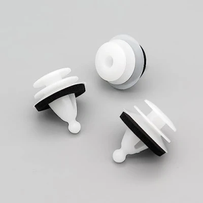 Image of VVO Fasteners Plastic Tailgate Exterior Trim Clip, White (Pack of 10)