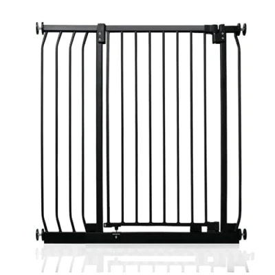Image of Safetots Extra Tall Elite Safety Gate, 89cm 98cm, Matt Black, 96.8cm in Height, Pressure Fit Stair Baby Gate for Doors Hallways and Spaces, Barrier, Easy Installation