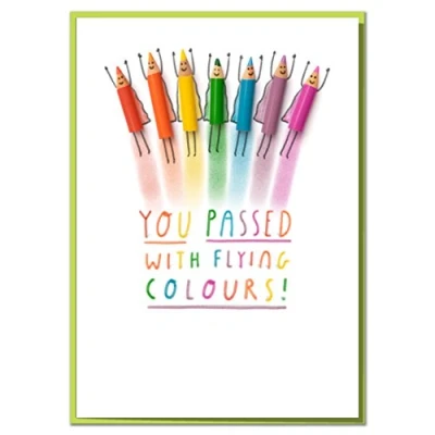Image of You Passed with Flying Colours! Funny Exam Congratulations Card