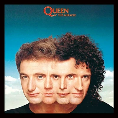 Image of Queen The Miracle 12&quot; Album Cover Framed Print, MDF, Multi Colour, 32 x 1.5 cm