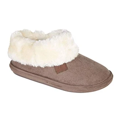 Image of Jo &amp; Joe Chiltern Fur Lined Collar Slipper Boot 8 UK Dark Brown