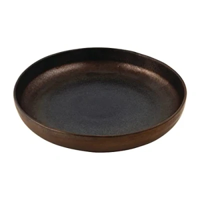 Image of Olympia Ochre Flat Bowls 210mm 700ml (Pack of 6)