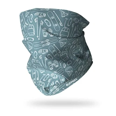 Image of Ruffnek SKIING/SNOWBOARDING EQUIPMENT Design Multifunctional Snood, Neck warmer/Gaiter, Tube Scarf, Beanie, ski mask One Size for Men, Women &amp; Children