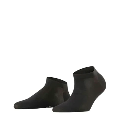 Image of FALKE Women&#039;s Fine Softness 50 DEN W SN Semi Opaque Low Cut Plain 1 Pair Trainer Socks, Black (Black 3000), 5.5 8