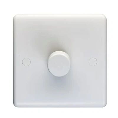 Image of Eurolite Enhance White Plastic 1 Gang 2 Way 40 400W dimmer