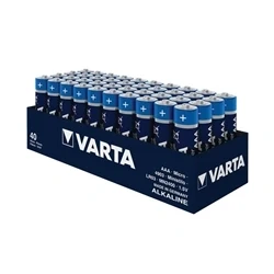 Image of VARTA Batteries AAA Pack of 40 Longlife Power, Alkaline, 1.5 V, for Toys, Radio Mice, Torches, Made in Germany