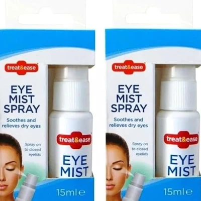 Image of Dry Eye Mist Spray 15ml Hydrating Tired Irritated Sore Strained Eyelids (Pack of 2)
