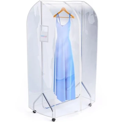 Image of Hangerworld 3ft Transparent Clothes Garment Rail Strong Zipped Cover with Document Pocket