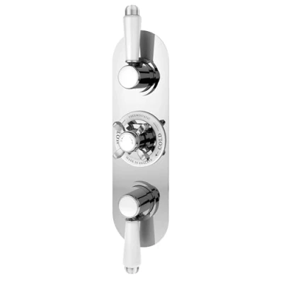 Image of Traditional Concealed Triple Thermostatic Shower Valve with Diverter (3 Outlets) Chrome Balterley