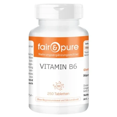 Image of Fair &amp; Pure® Vitamin B6 Tablets Vegan 250 22.5mg per Tablet