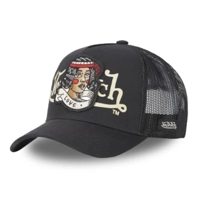Image of Von Dutch Men&#039;s &amp; Women&#039;s Cap, Adjustable Trucker Black, One Size
